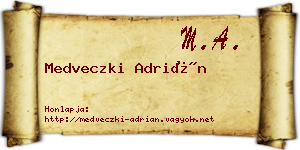 Medveczki Adrián névjegykártya